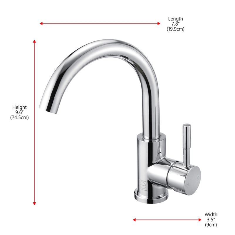 Elegant Kitchen and Bath Louis Stainless Steel Bathroom Faucet in Chrome