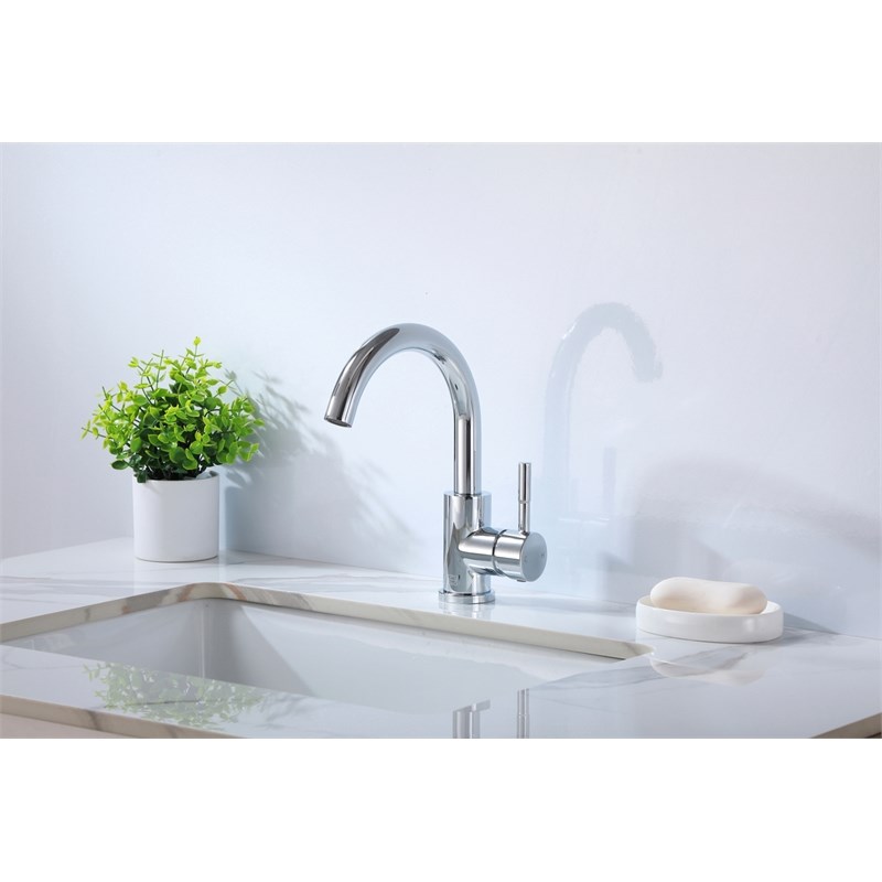Elegant Kitchen and Bath Louis Stainless Steel Bathroom Faucet in Chrome