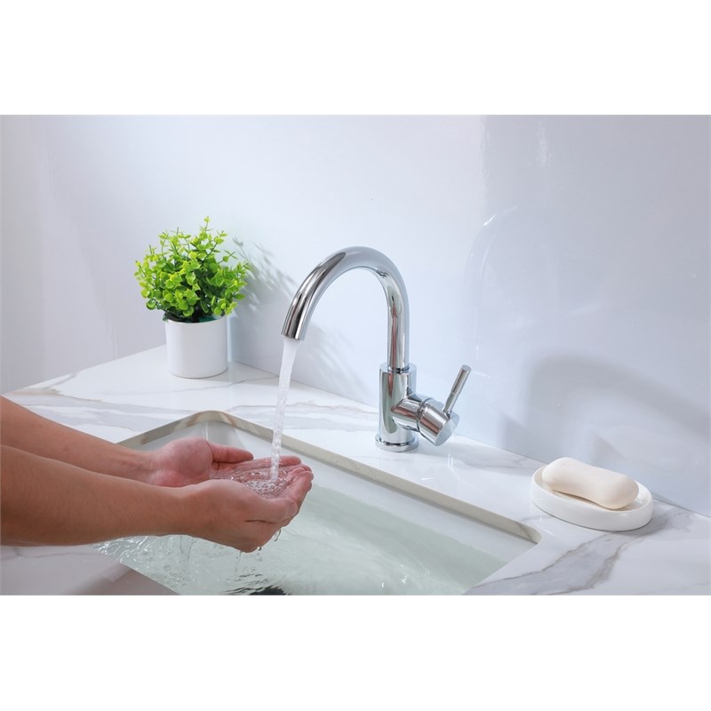 Elegant Kitchen and Bath Louis Stainless Steel Bathroom Faucet in Chrome