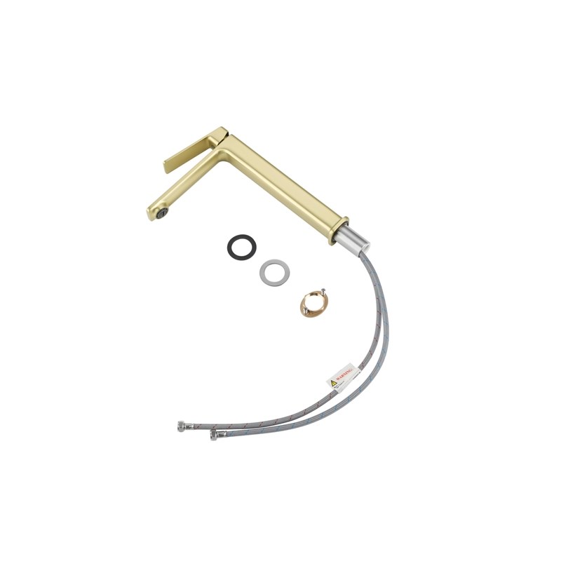 Elegant Kitchen and Bath Lena Brass Single Handle Bathroom Faucet in Gold