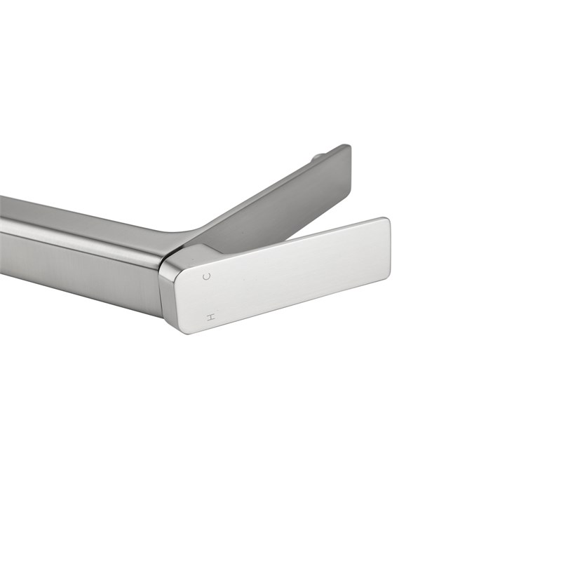 Elegant Kitchen and Bath Lena Brass Single Handle Bathroom Faucet in Nickel