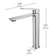 Elegant Kitchen and Bath Lena Brass Single Handle Bathroom Faucet in Nickel