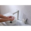 Elegant Kitchen and Bath Lena Brass Single Handle Bathroom Faucet in Nickel