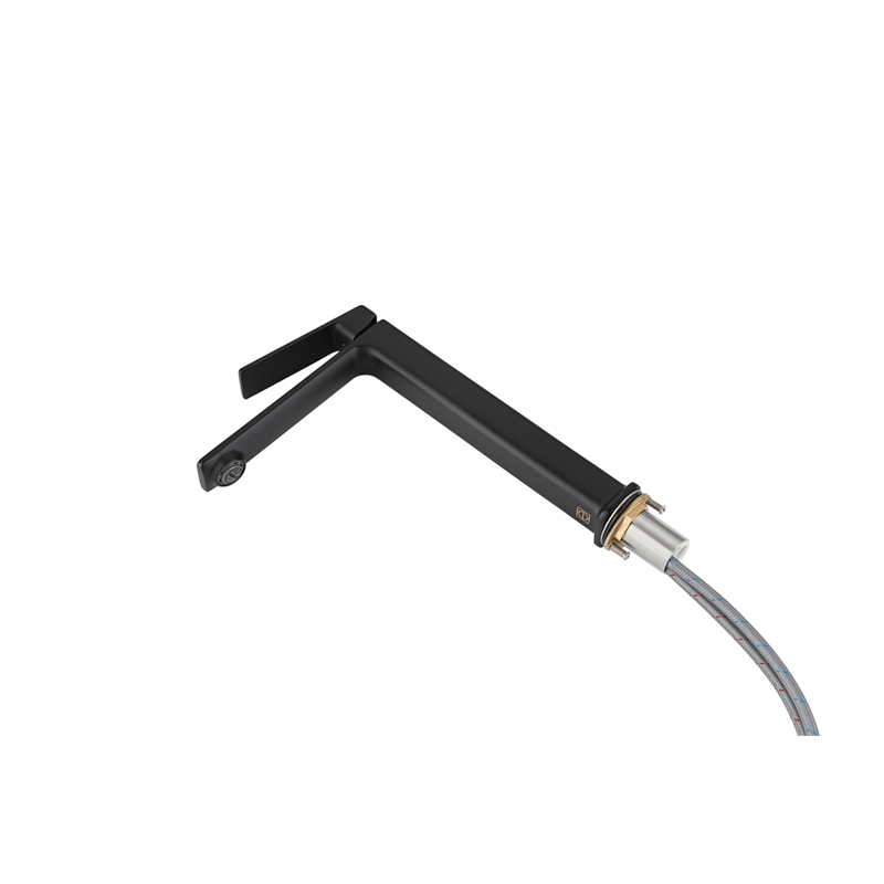 Elegant Kitchen and Bath Lena Brass Single Handle Bathroom Faucet in Matte Black