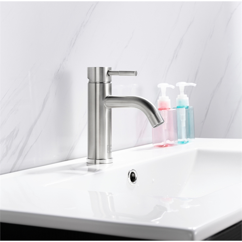 Elegant Kitchen and Bath Victor Stainless Steel Bathroom Vanity Faucet in Nickel
