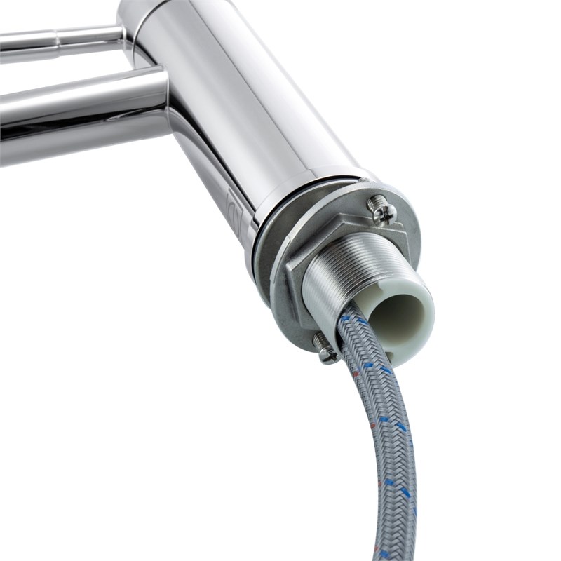 Elegant Kitchen and Bath Victor Modern Stainless Steel Bathroom Faucet in Chrome