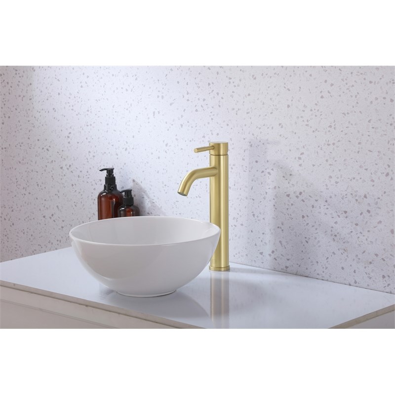 Elegant Kitchen and Bath Victor Stainless Steel Bathroom Faucet in Brushed Gold