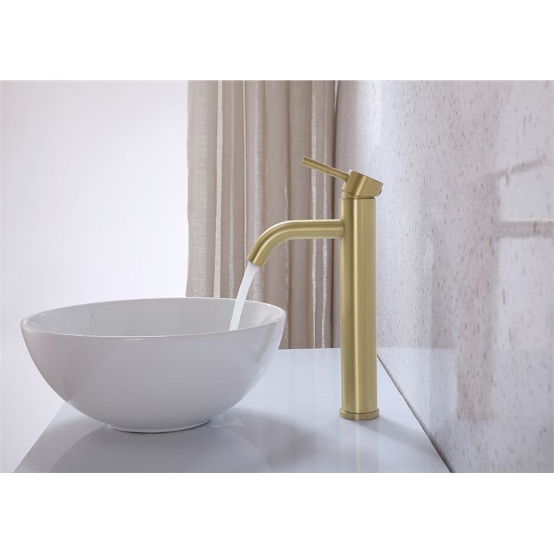 Elegant Kitchen and Bath Victor Stainless Steel Bathroom Faucet in Brushed Gold