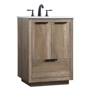 Elegant Kitchen and Bath Blake 24&quot Solid Wood Single Bathroom Vanity in Oak