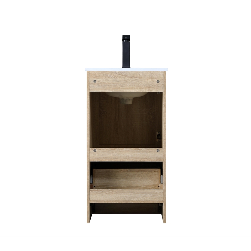 Elegant Kitchen And Bath 18 Inch Single Bathroom Vanity In Mango Wood