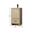 Elegant Kitchen And Bath 18 Inch Single Bathroom Vanity In Mango Wood