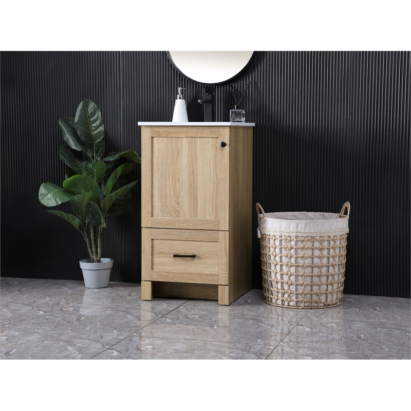Elegant Kitchen And Bath 18 Inch Single Bathroom Vanity In Mango Wood