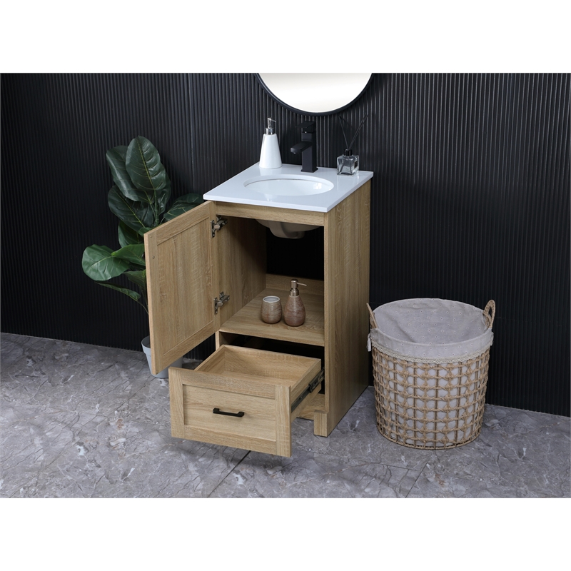 Elegant Kitchen And Bath 18 Inch Single Bathroom Vanity In Mango Wood