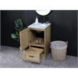 Elegant Kitchen And Bath 18 Inch Single Bathroom Vanity In Mango Wood