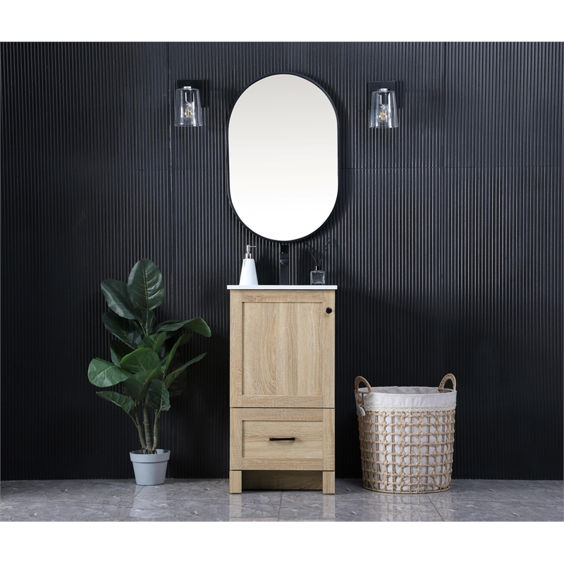 Elegant Kitchen And Bath 18 Inch Single Bathroom Vanity In Mango Wood