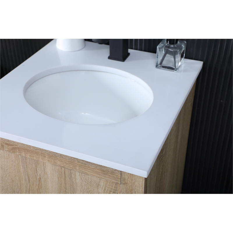 Elegant Kitchen And Bath 18 Inch Single Bathroom Vanity In Mango Wood