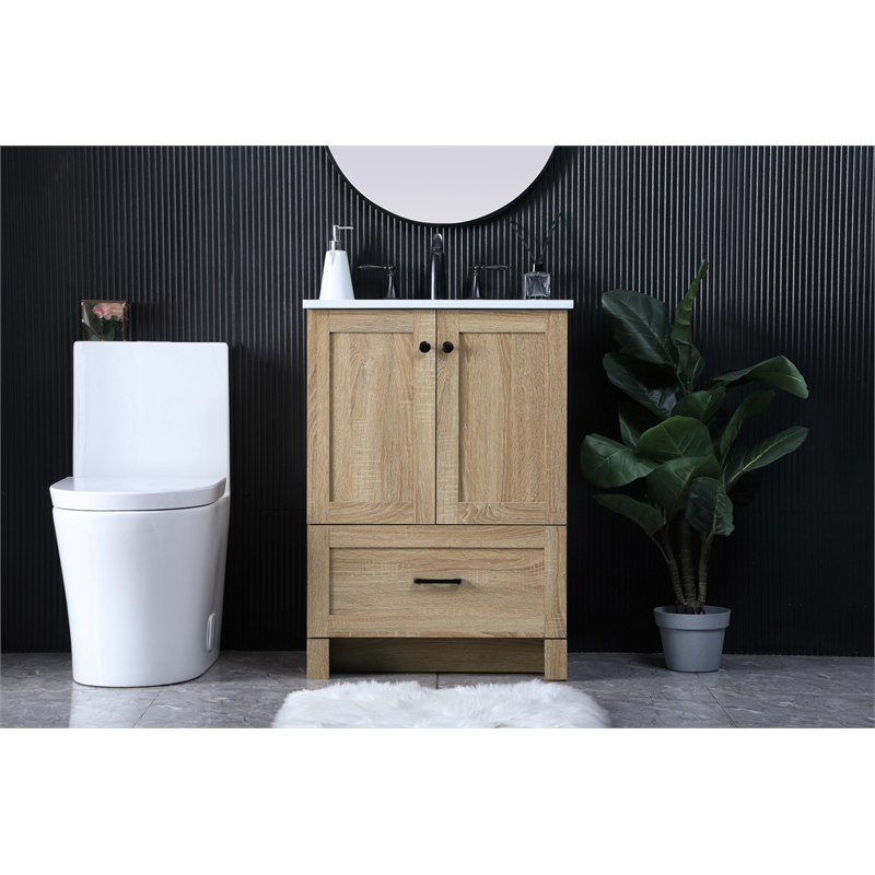 Elegant Kitchen And Bath 24 Inch Single Bathroom Vanity In Mango Wood