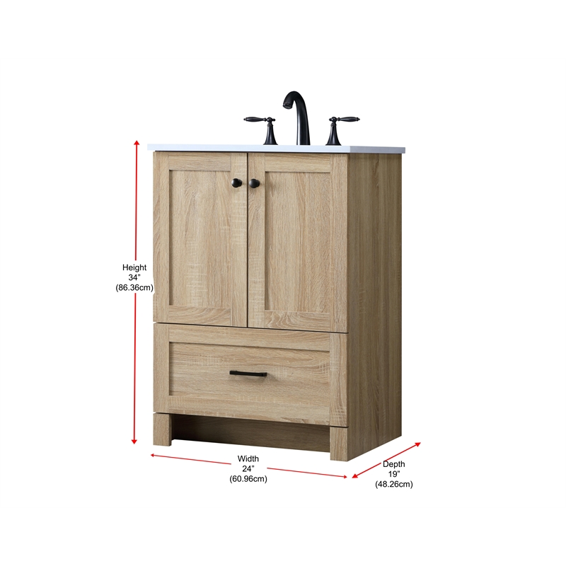Elegant Kitchen And Bath 24 Inch Single Bathroom Vanity In Mango Wood