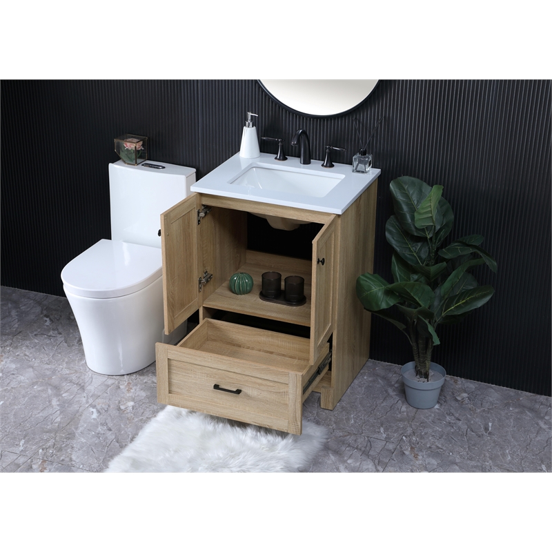 Elegant Kitchen And Bath 24 Inch Single Bathroom Vanity In Mango Wood