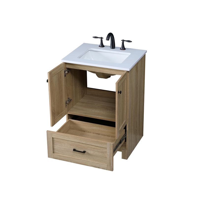 Elegant Kitchen And Bath 24 Inch Single Bathroom Vanity In Mango Wood