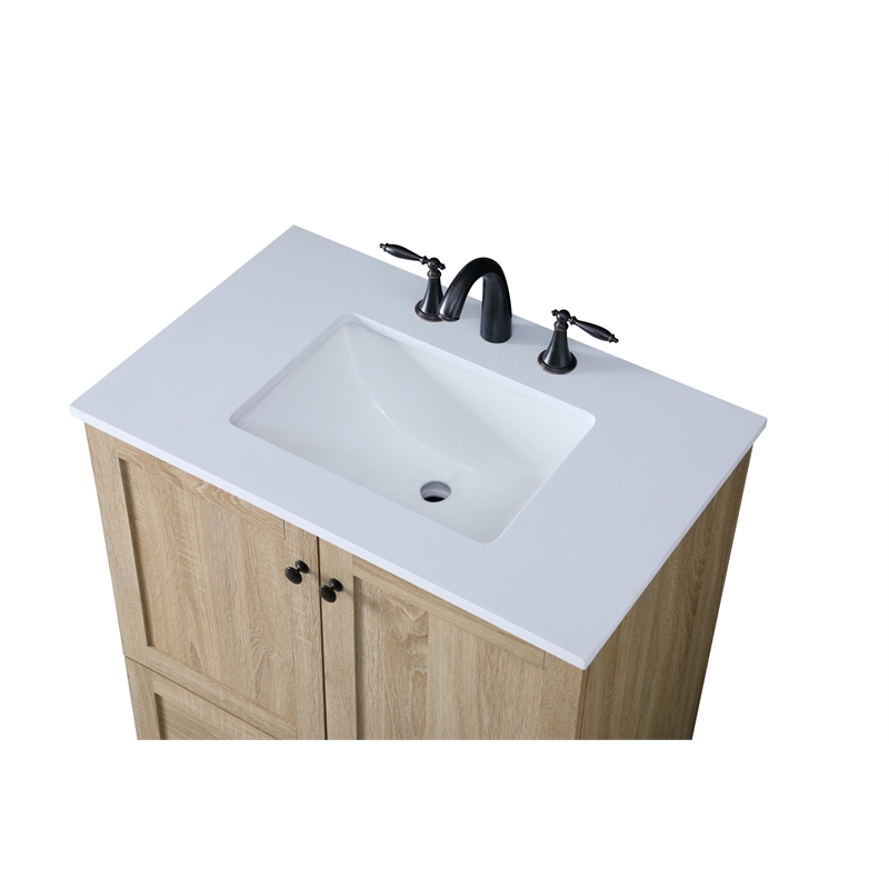 Elegant Kitchen And Bath 30 Inch Single Bathroom Vanity In Mango Wood