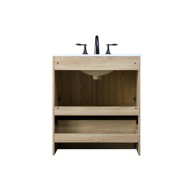 Elegant Kitchen And Bath 30 Inch Single Bathroom Vanity In Mango Wood