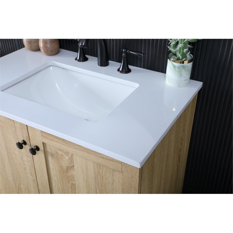 Elegant Kitchen And Bath 30 Inch Single Bathroom Vanity In Mango Wood