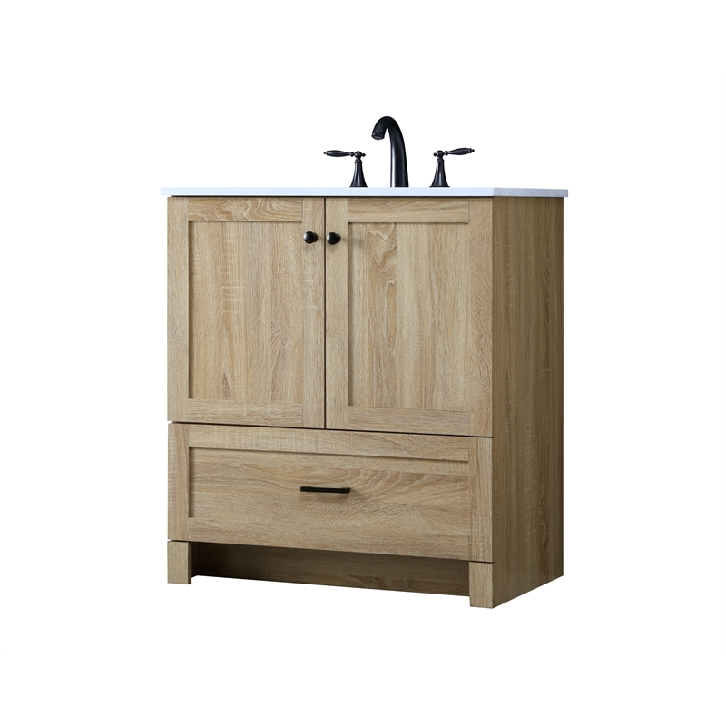 Elegant Kitchen And Bath 30 Inch Single Bathroom Vanity In Mango Wood
