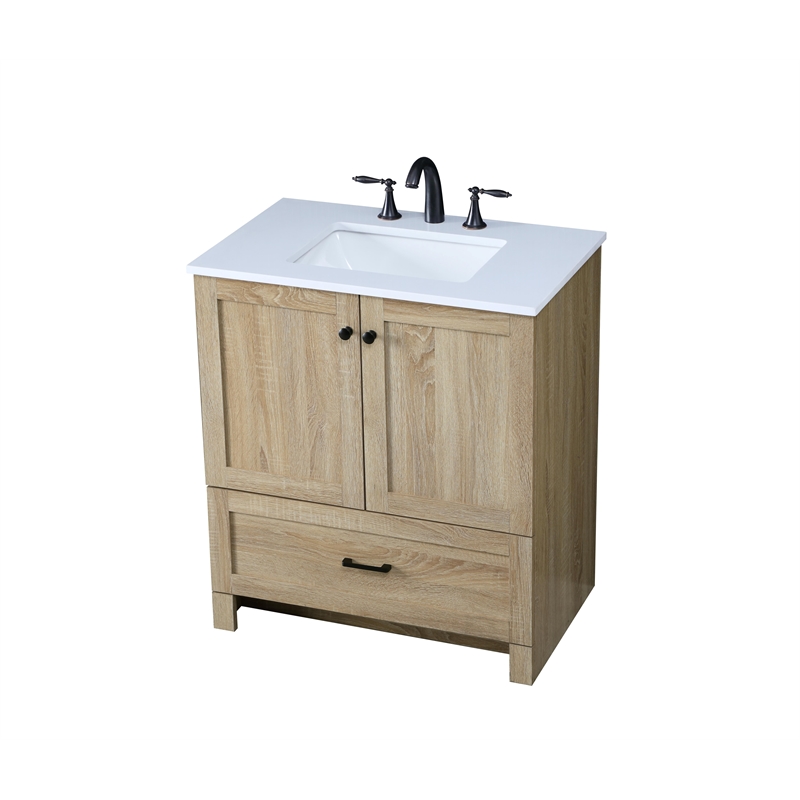 Elegant Kitchen And Bath 30 Inch Single Bathroom Vanity In Mango Wood
