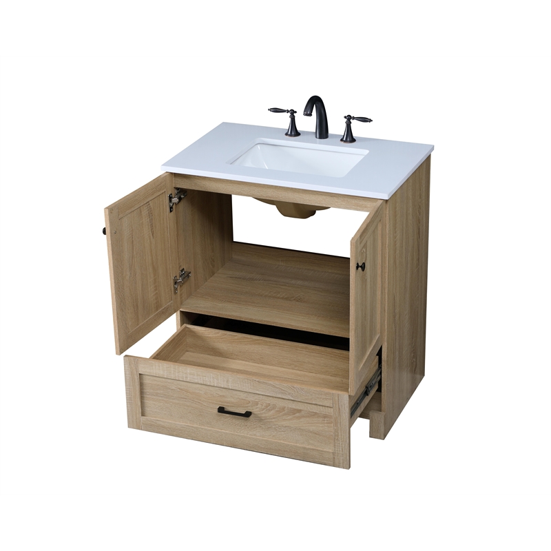 Elegant Kitchen And Bath 30 Inch Single Bathroom Vanity In Mango Wood