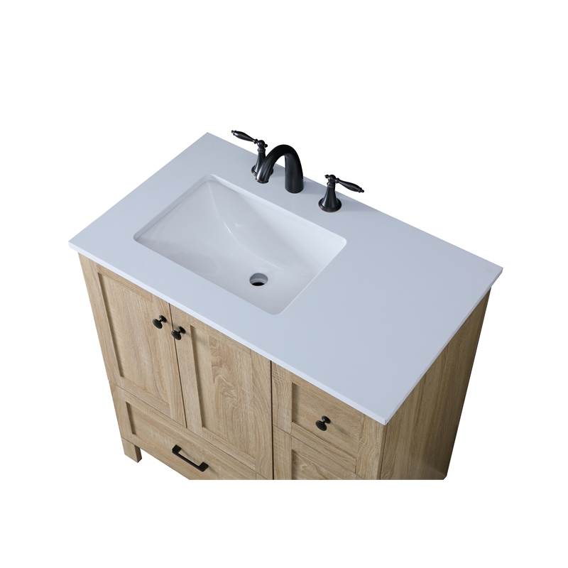 Elegant Kitchen And Bath 32 Inch Single Bathroom Vanity In Mango Wood