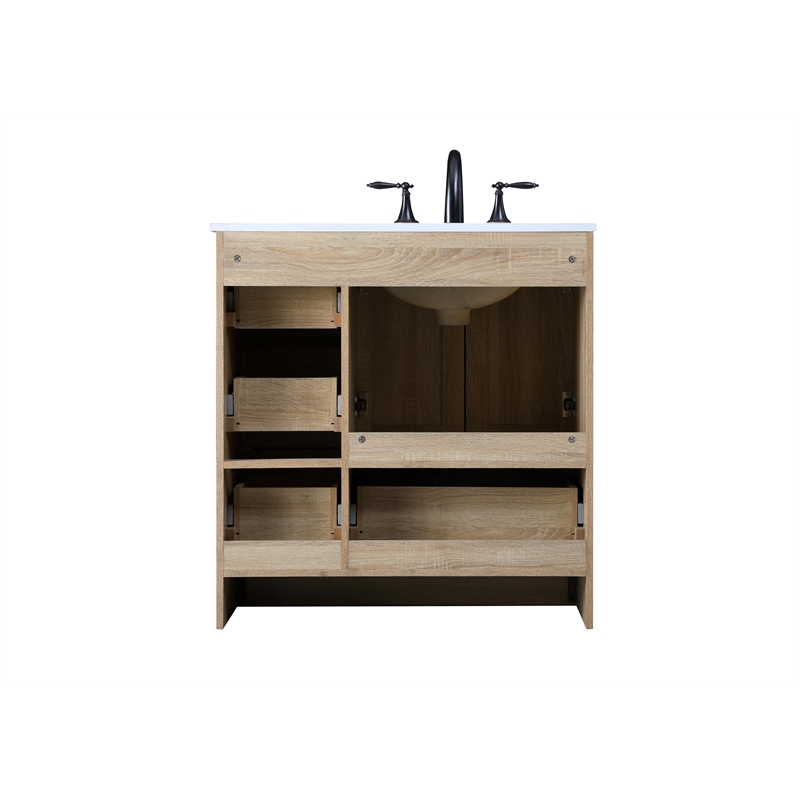 Elegant Kitchen And Bath 32 Inch Single Bathroom Vanity In Mango Wood