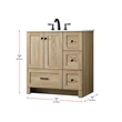 Elegant Kitchen And Bath 32 Inch Single Bathroom Vanity In Mango Wood