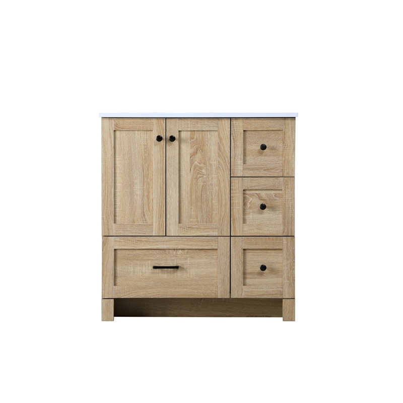 Elegant Kitchen And Bath 32 Inch Single Bathroom Vanity In Mango Wood