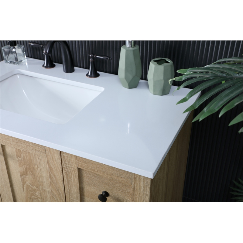 Elegant Kitchen And Bath 32 Inch Single Bathroom Vanity In Mango Wood