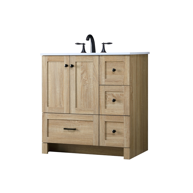 Elegant Kitchen And Bath 32 Inch Single Bathroom Vanity In Mango Wood