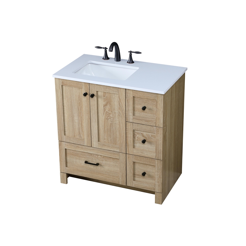 Elegant Kitchen And Bath 32 Inch Single Bathroom Vanity In Mango Wood