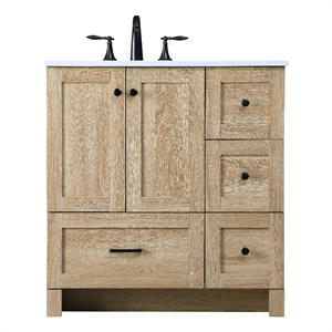 Elegant Kitchen And Bath 32 Inch Single Bathroom Vanity In Mango Wood