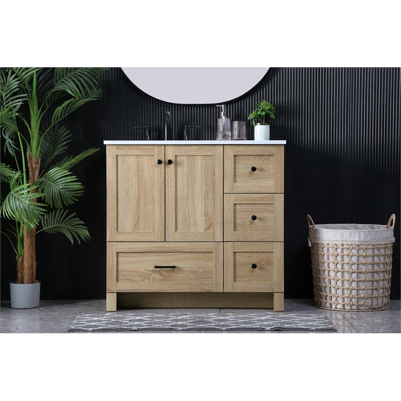 Elegant Kitchen And Bath 36 Inch Single Bathroom Vanity In Mango Wood