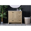 Elegant Kitchen And Bath 36 Inch Single Bathroom Vanity In Mango Wood