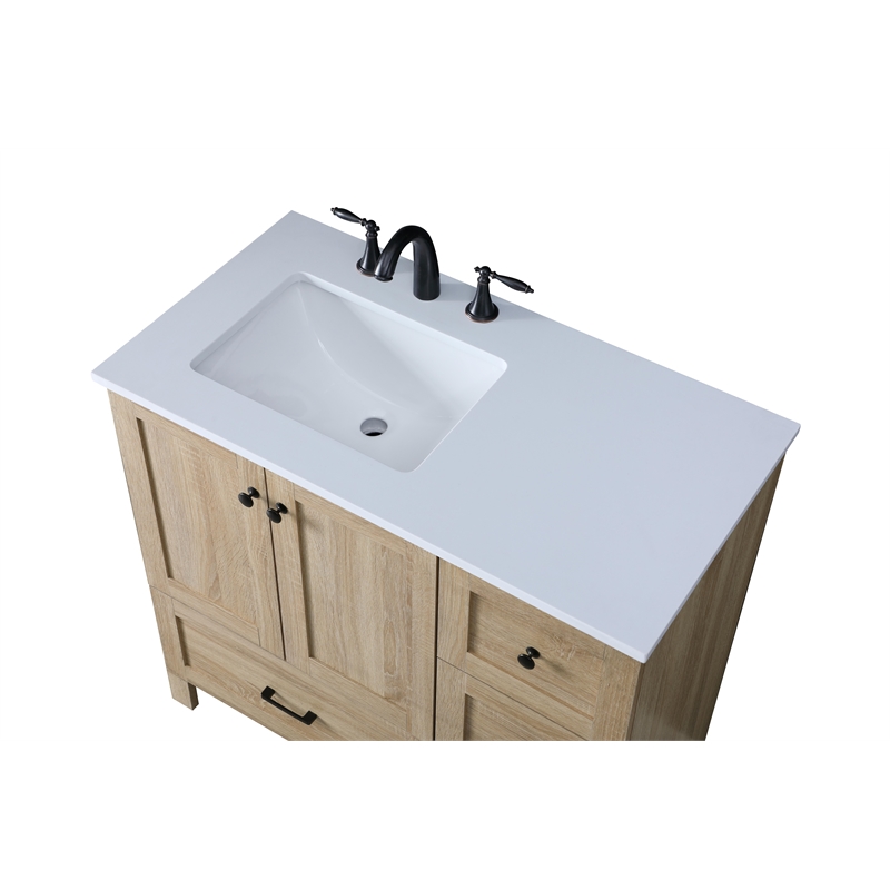 Elegant Kitchen And Bath 36 Inch Single Bathroom Vanity In Mango Wood