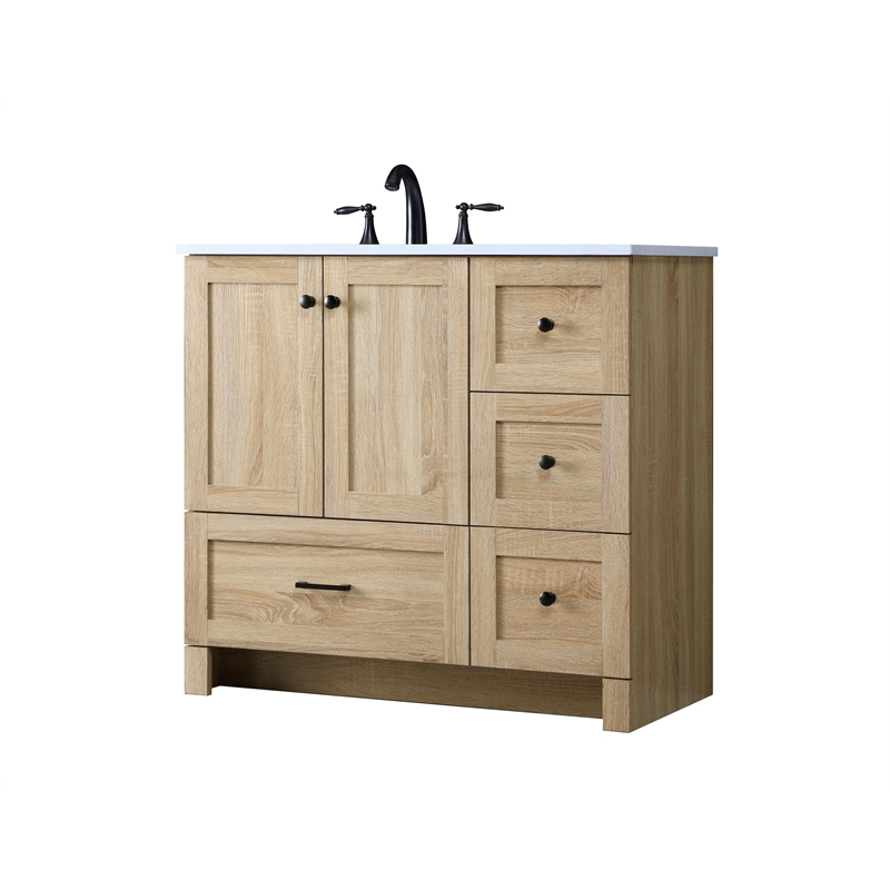 Elegant Kitchen And Bath 36 Inch Single Bathroom Vanity In Mango Wood