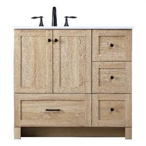 Elegant Kitchen And Bath 36 Inch Single Bathroom Vanity In Mango Wood