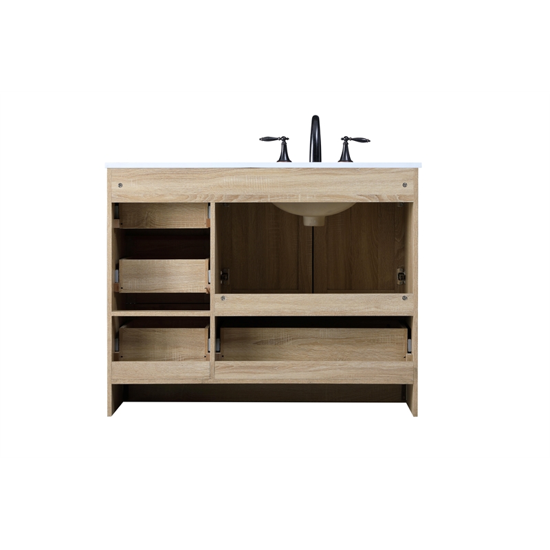 Elegant Kitchen And Bath 42 Inch Single Bathroom Vanity In Mango Wood