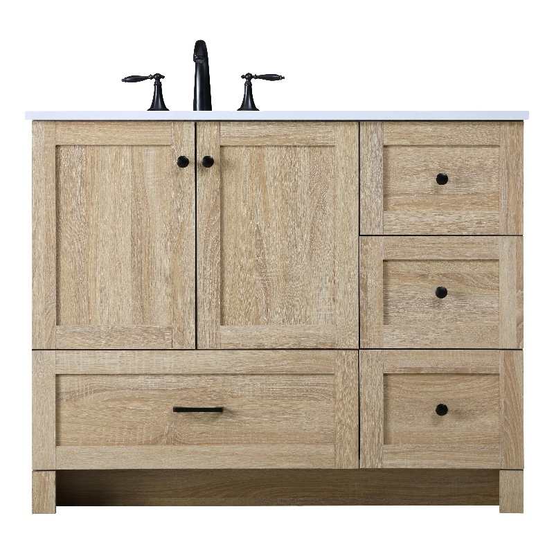 Elegant Kitchen And Bath 42 Inch Single Bathroom Vanity In Mango Wood