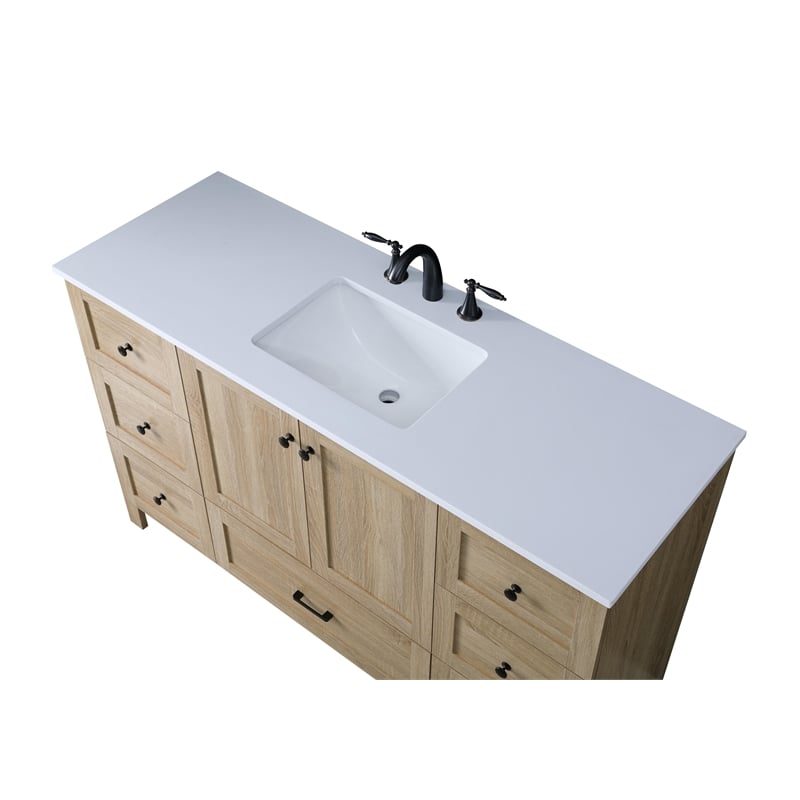 Elegant Kitchen And Bath 54 Inch Single Bathroom Vanity In Mango Wood