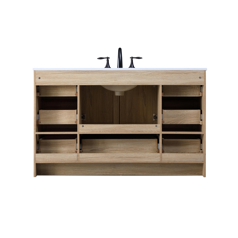 Elegant Kitchen And Bath 54 Inch Single Bathroom Vanity In Mango Wood