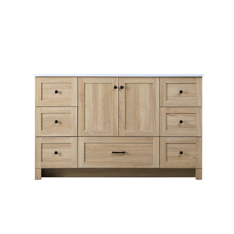 Elegant Kitchen And Bath 54 Inch Single Bathroom Vanity In Mango Wood