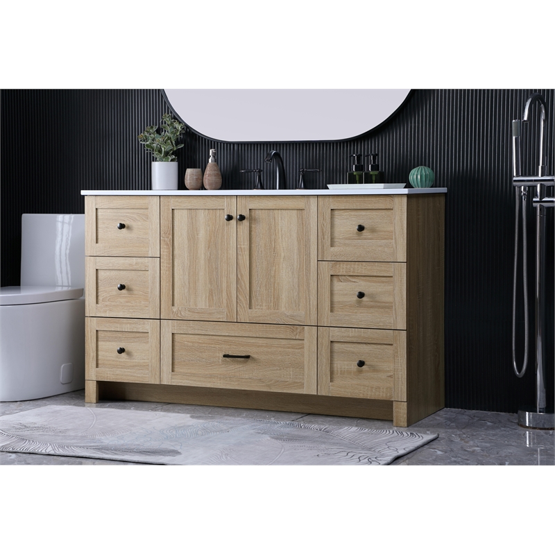 Elegant Kitchen And Bath 54 Inch Single Bathroom Vanity In Mango Wood