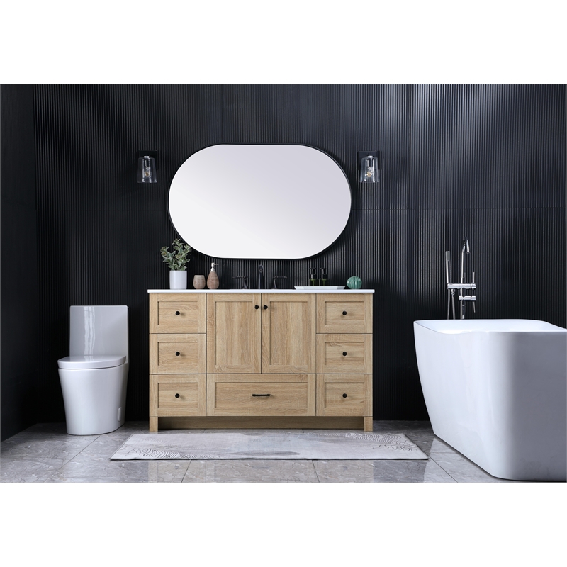 Elegant Kitchen And Bath 54 Inch Single Bathroom Vanity In Mango Wood